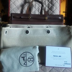 Hermes herbag kabasu 2in1 Brown canvas tote